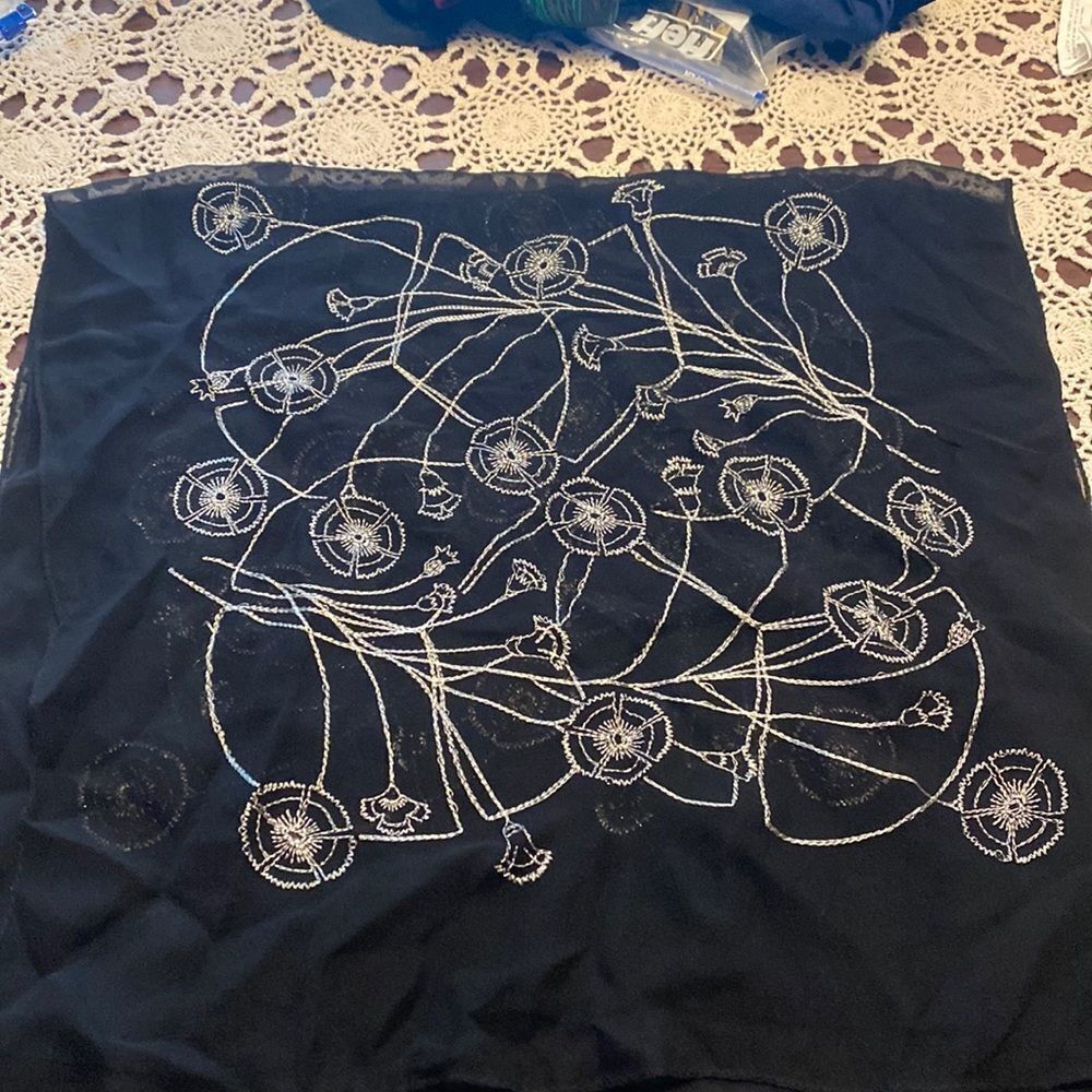 NWT Argenti Silk Wrap Black Chico’s